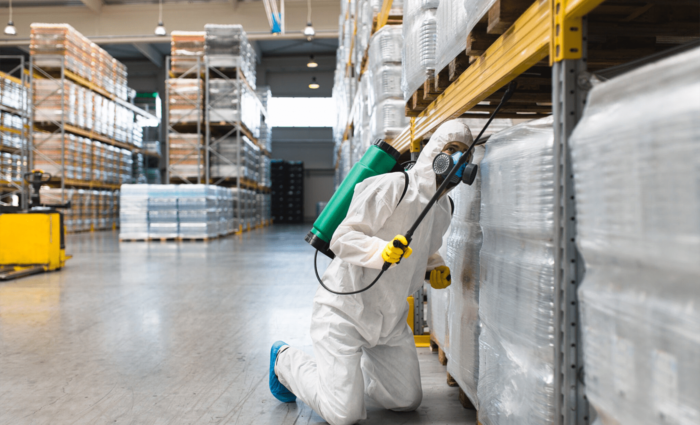 Pest Control Worker Hand Holding Sprayer For Spraying Pesticides