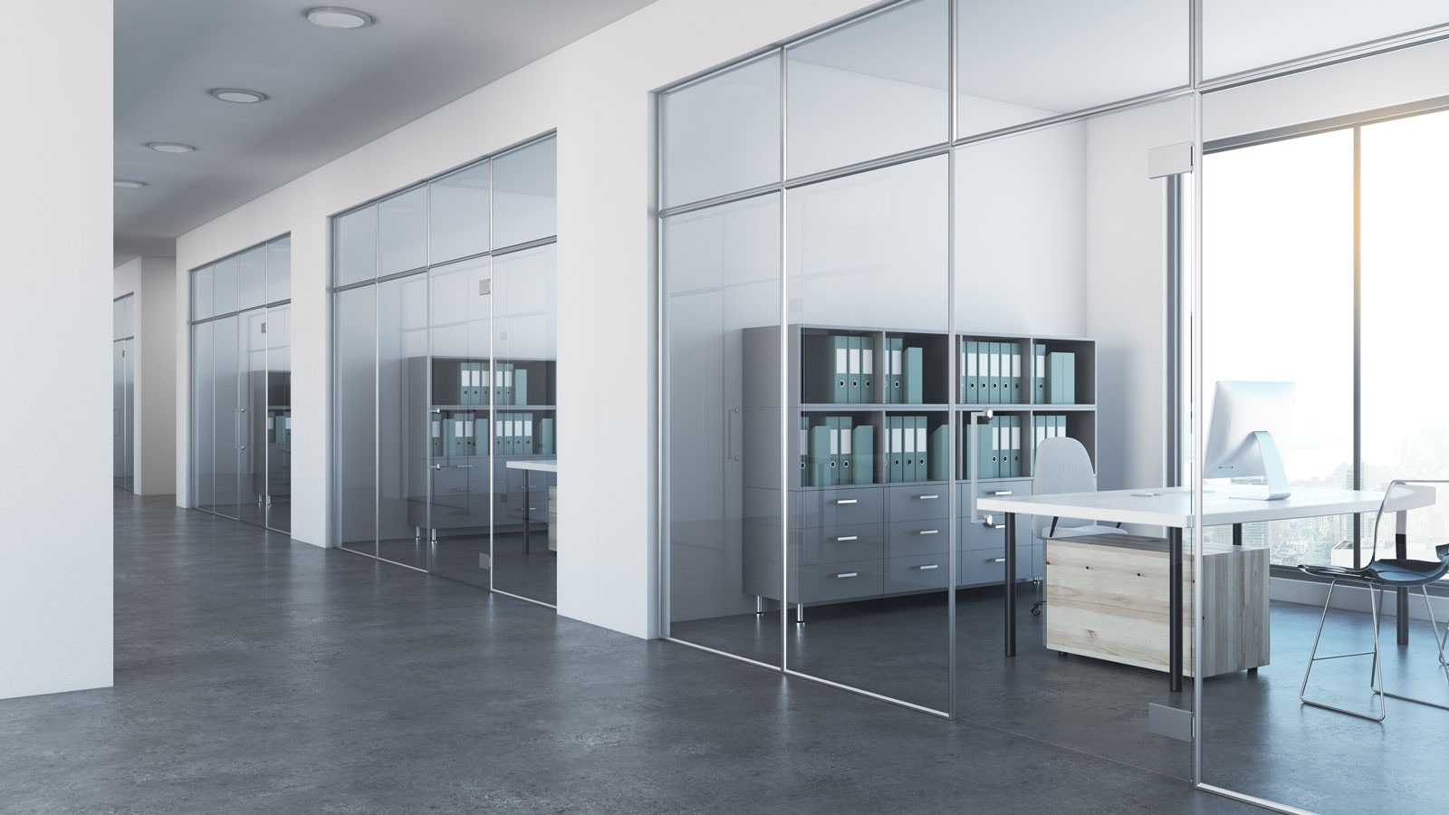 A image of very clean office
