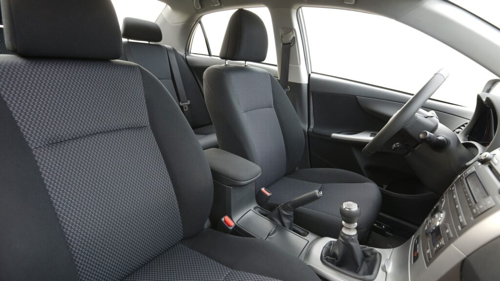 An image inside the car or private vehicle